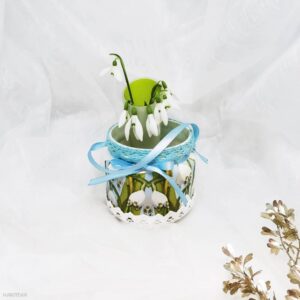 Vazica iz stekla - zvončki/kronce