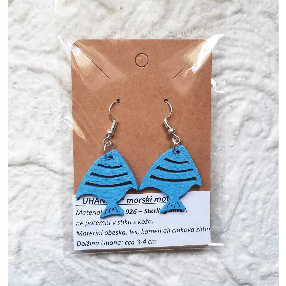 UHANI iz LESA - v obliki RIBICE - različne barve